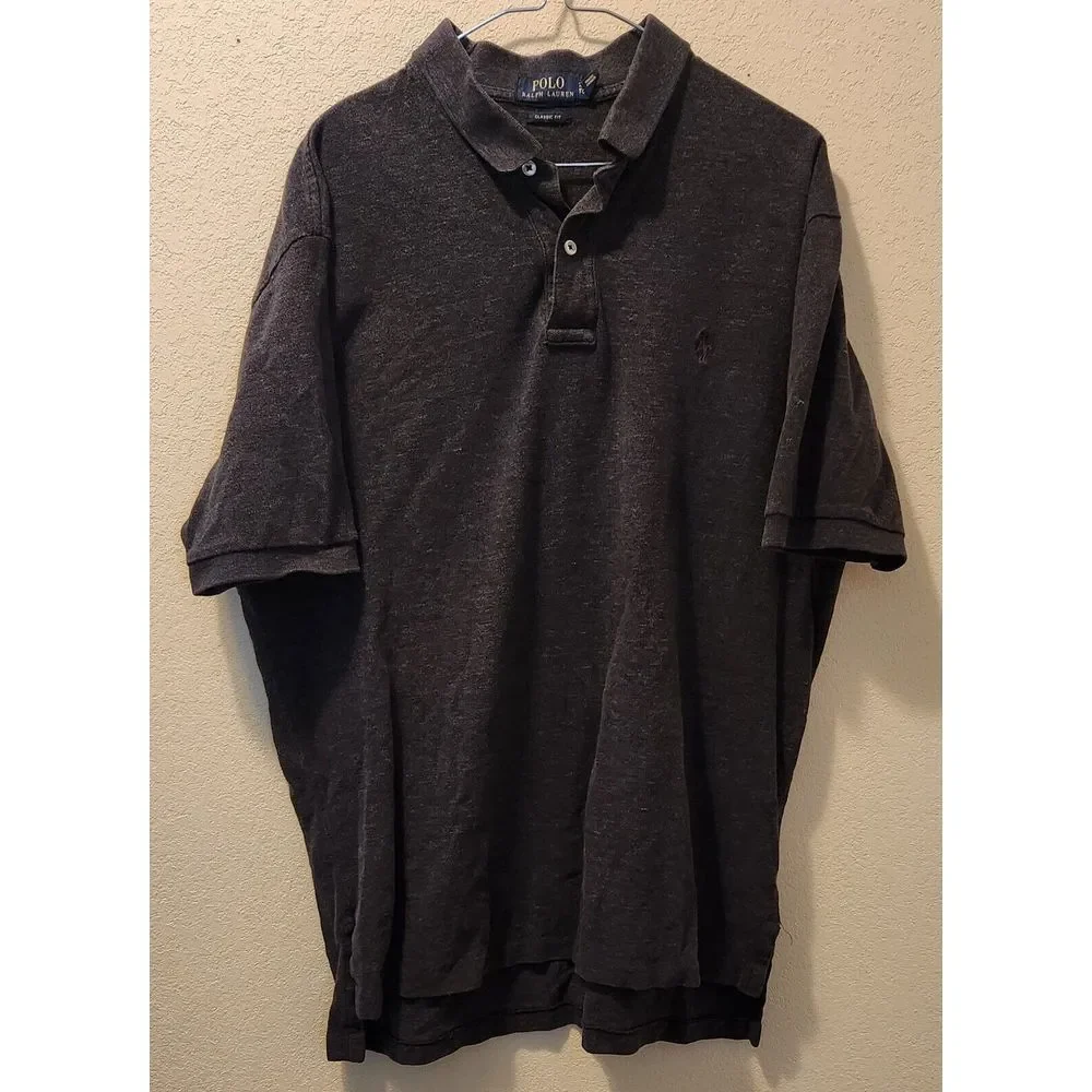 Polo Ralph Lauren Mens XL TG ‎ Shirt Black Red Pony